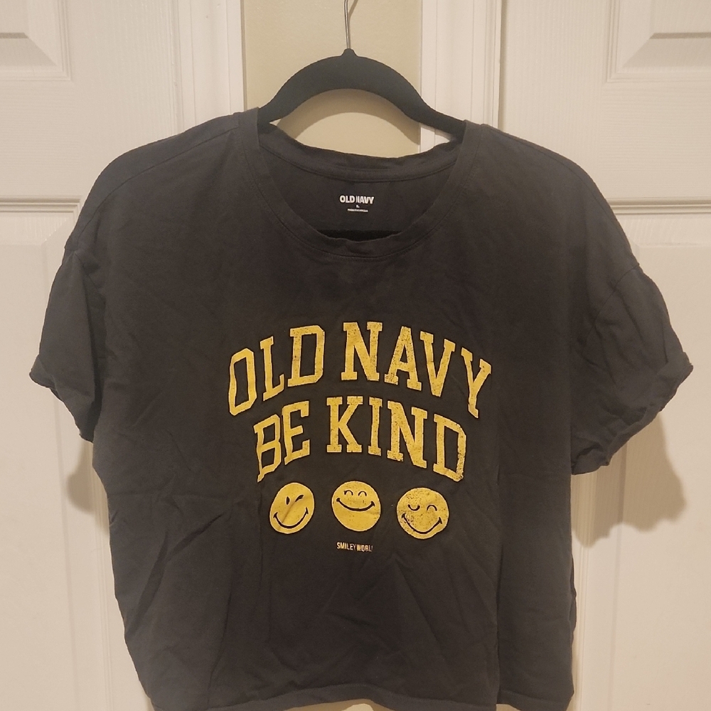 Old Navy Kids Black T-Shirt with Yellow Print